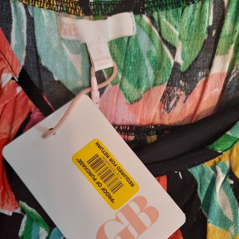 Gianni bini GB empire waist floral sun dress sz small NWT *I - Picture 3 of 6